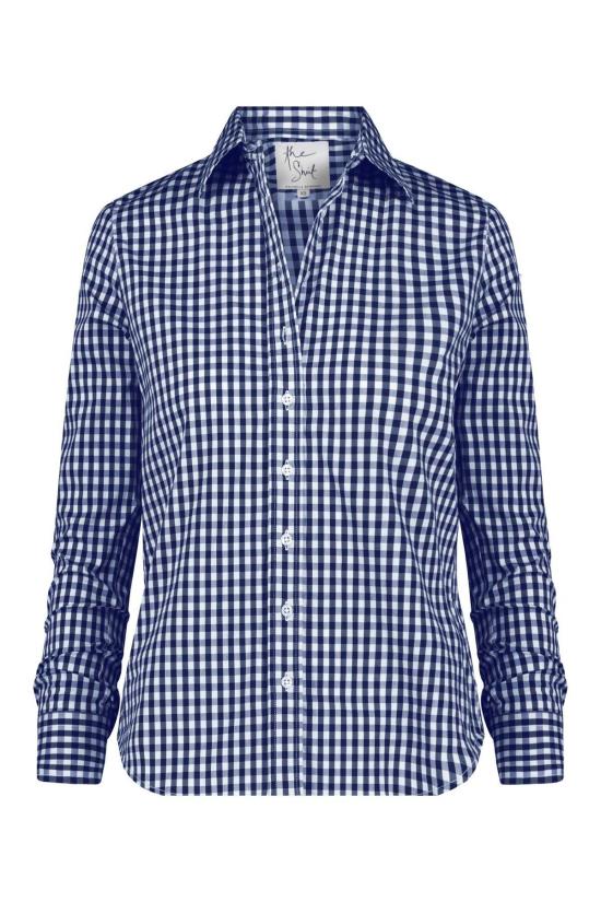  더 셔츠 셔츠 아이콘 셔츠 네이비 체크 - THE SHIRT