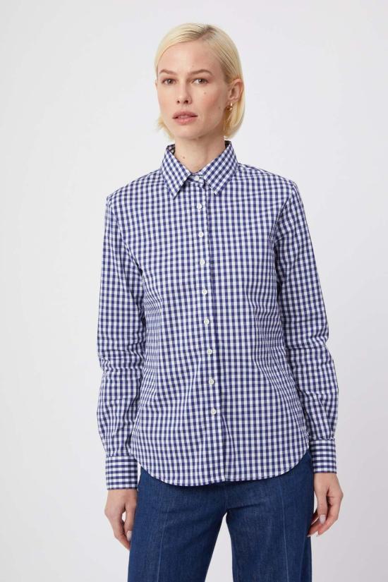  더 셔츠 셔츠 아이콘 셔츠 네이비 체크 - THE SHIRT