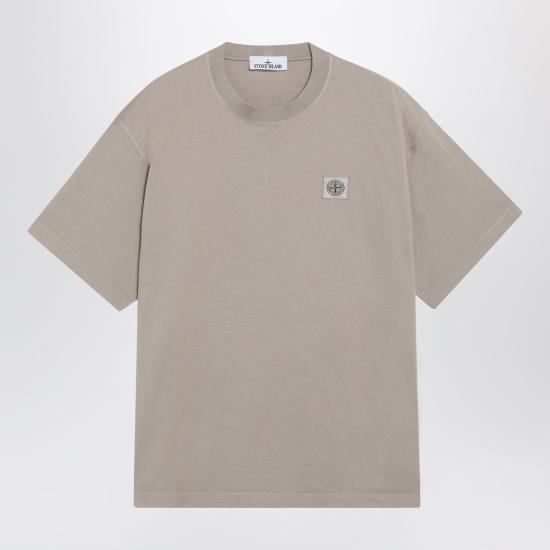 26SS 스톤 아일랜드 콤베드 오가닉 코튼 저지 레귤러핏 티셔츠 S152100030S0115 Beige