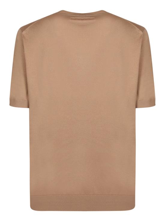26SS 에르메네질도제냐 반팔 티셔츠 UHC90A3 C10 N03 Beige - ERMENEGILDO ZEGNA