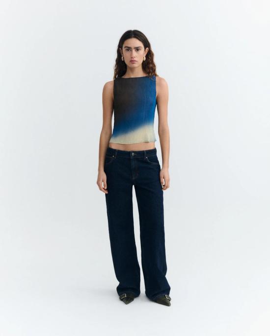  띵킹 뮤 민소매 티셔츠 생각 무 도라 탑 - THINKING MU