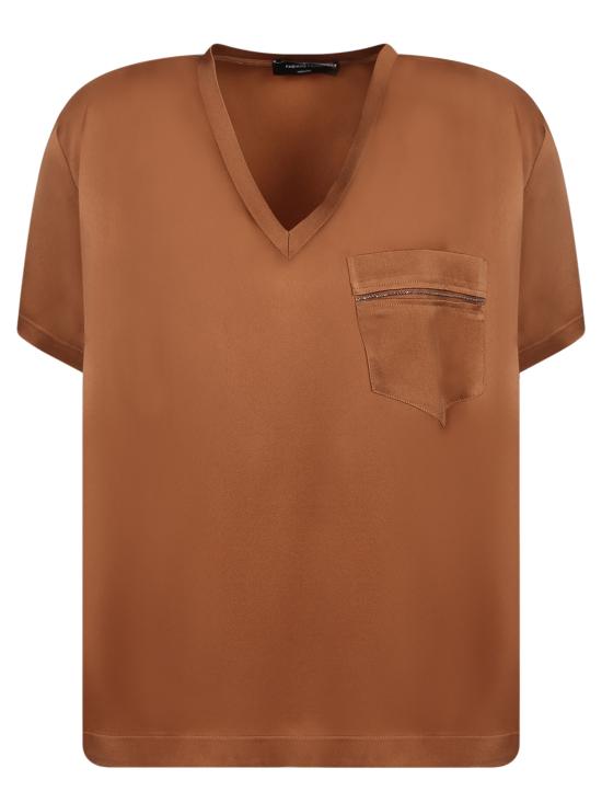 26SS 파비아나 필리피 반팔 티셔츠 TPD266F283 L780 1268 Brown