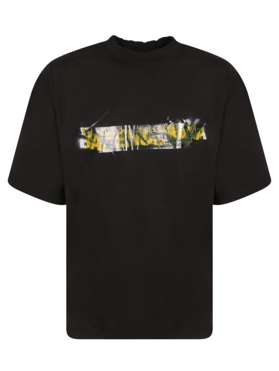 26SS 발렌시아가 반팔 티셔츠 764235 TUVI6 1000 Black