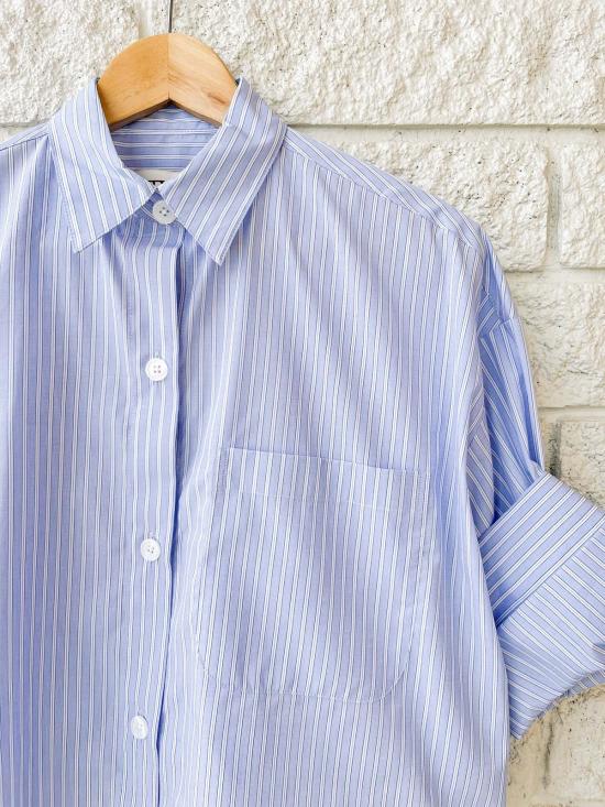  티더블유피 셔츠 Twp Next Ex 셔츠 블루 헤이븐/화이트 - TWP