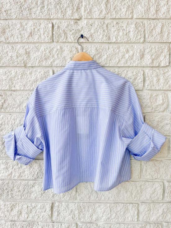  티더블유피 셔츠 Twp Next Ex 셔츠 블루 헤이븐/화이트 - TWP