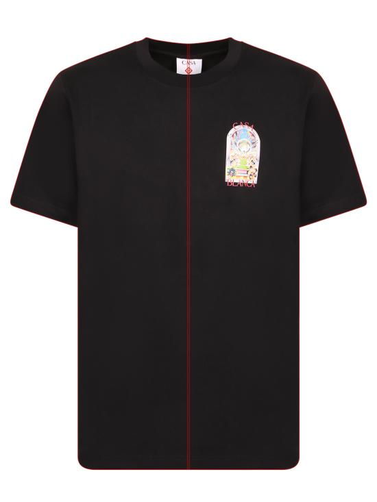 26SS 카사블랑카 반팔 티셔츠 MSS26JTS00 09 Black