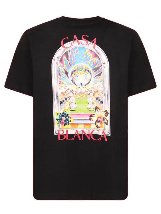 26SS 카사블랑카 반팔 티셔츠 MSS26JTS00 09 Black - CASABLANCA