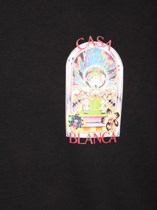 26SS 카사블랑카 반팔 티셔츠 MSS26JTS00 09 Black - CASABLANCA