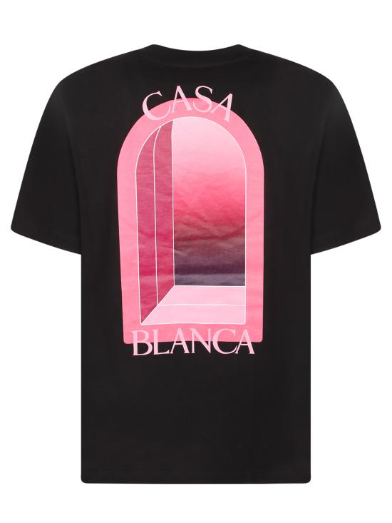 26SS 카사블랑카 반팔 티셔츠 MSS26JTS00 11 Black - CASABLANCA