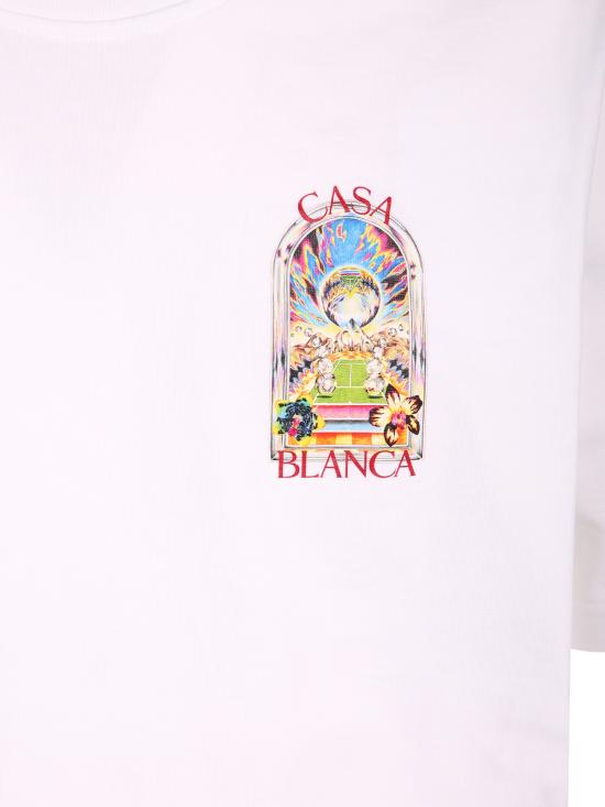 26SS 카사블랑카 반팔 티셔츠 MSS26JTS00 15 White - CASABLANCA