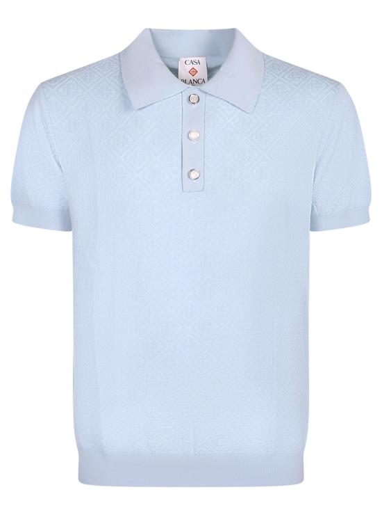 26SS 카사블랑카 폴로 티셔츠 MSS26KW129 5 02 Blue