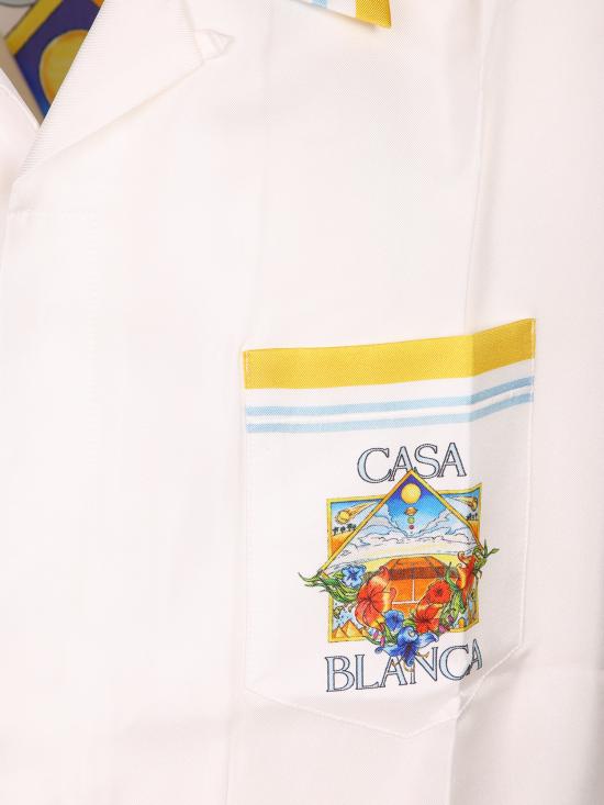 26SS 카사블랑카 반팔 셔츠 MSS26SH003 04 White - CASABLANCA