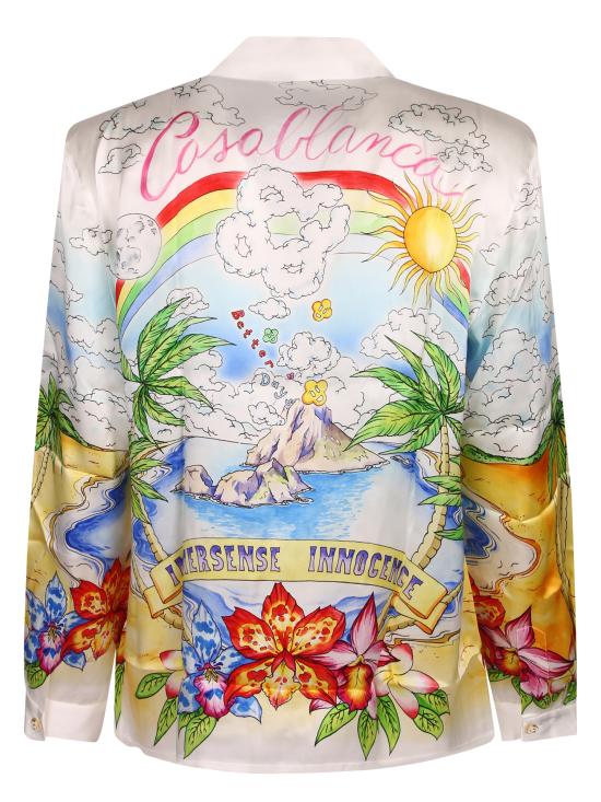 26SS 카사블랑카 긴팔 셔츠 MSS26SH006 02 Green - CASABLANCA