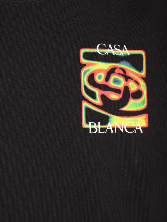26SS 카사블랑카 반팔 티셔츠 MSP26JTS00 06 Black - CASABLANCA