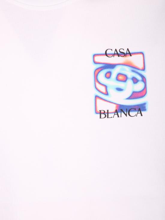 26SS 카사블랑카 반팔 티셔츠 MSP26JTS00 07 White - CASABLANCA