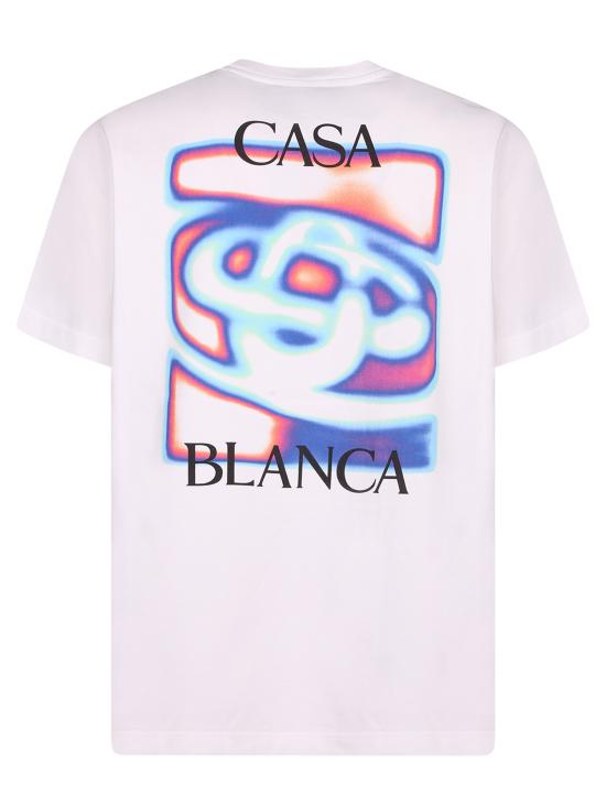 26SS 카사블랑카 반팔 티셔츠 MSP26JTS00 07 White - CASABLANCA