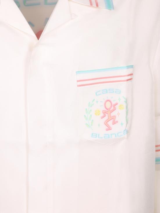 26SS 카사블랑카 반팔 셔츠 MSP26SH003 01 White - CASABLANCA