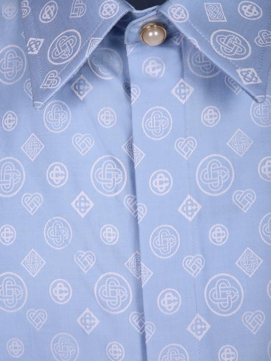 26SS 카사블랑카 긴팔 셔츠 MSP26SH222 02 Blue - CASABLANCA