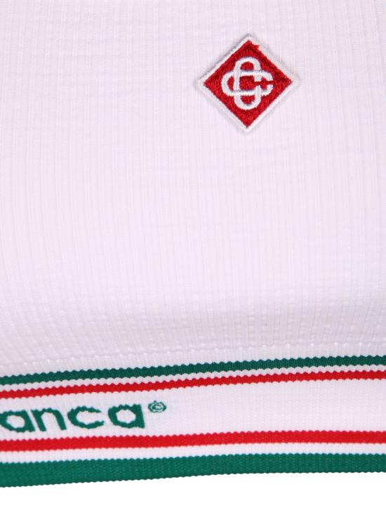 26SS 카사블랑카 트레이닝 티셔츠 WSP26ACT02 6 01 White - CASABLANCA