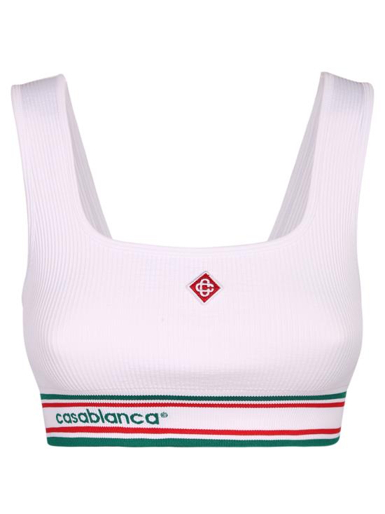 26SS 카사블랑카 트레이닝 티셔츠 WSP26ACT02 6 01 White