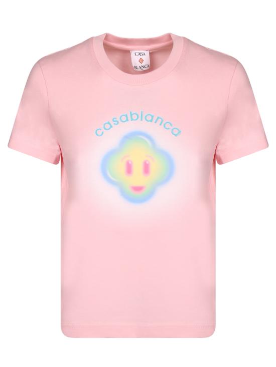 26SS 카사블랑카 반팔 티셔츠 WSP26JTS02 01 Pink