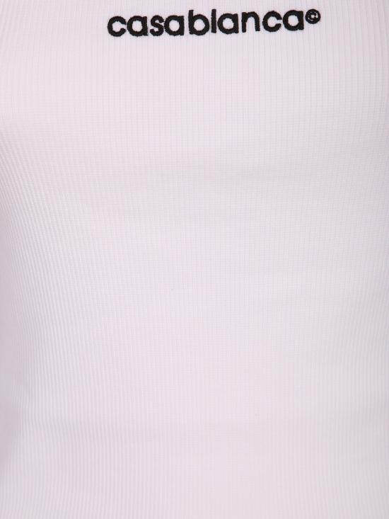 26SS 카사블랑카 탑 WSP26JTS03 9 02 White - CASABLANCA