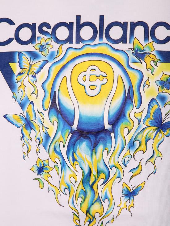 26SS 카사블랑카 반팔 티셔츠 WSP26JTS04 6 02 White - CASABLANCA