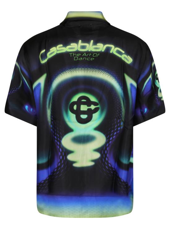 26SS 카사블랑카 반팔 셔츠 MSS26SH003 05 Black - CASABLANCA