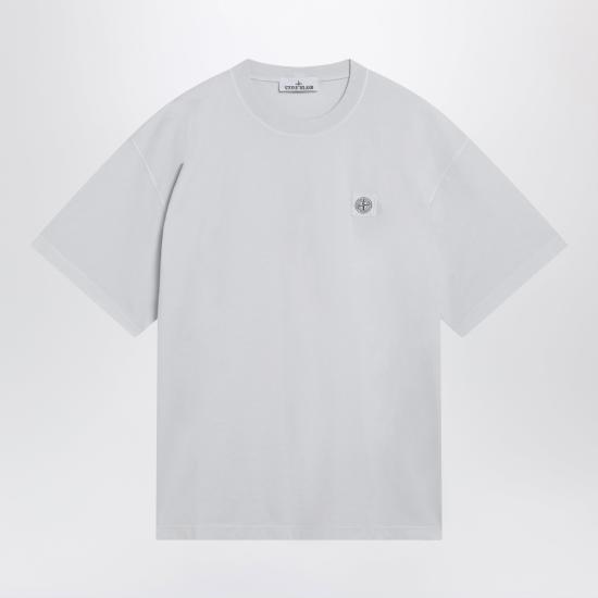 26SS 스톤 아일랜드 콤베드 오가닉 코튼 저지 레귤러핏 티셔츠 S152100030S0115 Light blue