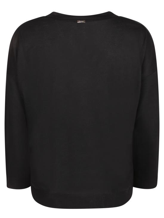 26SS 에르노 반팔 티셔츠 JV000015D 52056 9300 Black - HERNO