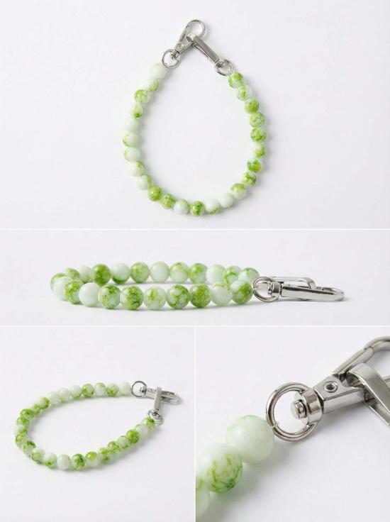  세레 키링 세리 비즈 장식 가방 참 (녹색) - SEREE