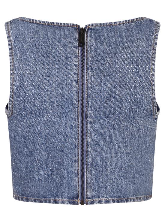 26SS 셀프 포트레이트 민소매 티셔츠 RS26826TBL BLUE Blue - SELF PORTRAIT