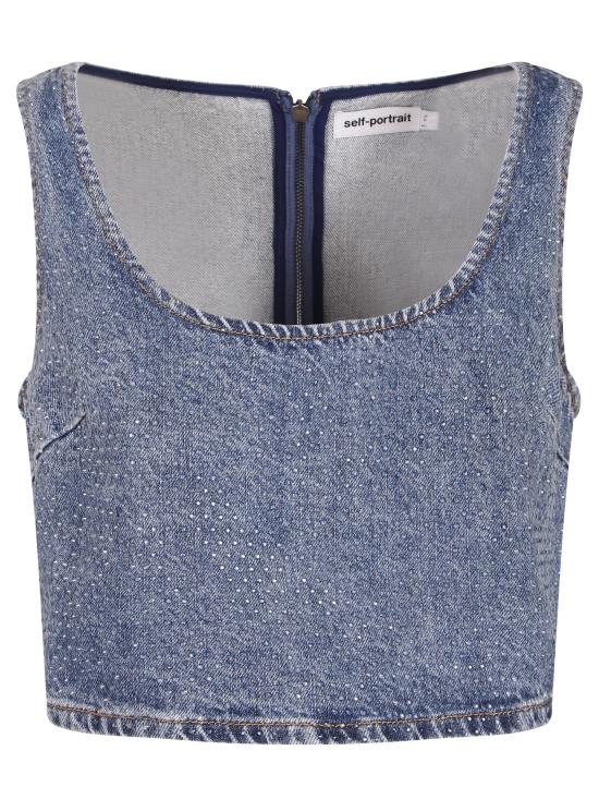 26SS 셀프 포트레이트 민소매 티셔츠 RS26826TBL BLUE Blue