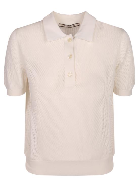 26SS 딸리아토레 폴로 티셔츠 FABRIZIA GSE26D9 004 White