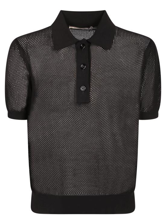 26SS 딸리아토레 폴로 티셔츠 FABRIZIA GSE26D9 099 Black