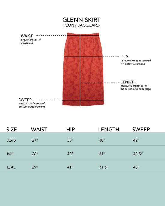  론 미디 스커트 Lwn Glenn 플로럴 자카드 스커트 - LWN