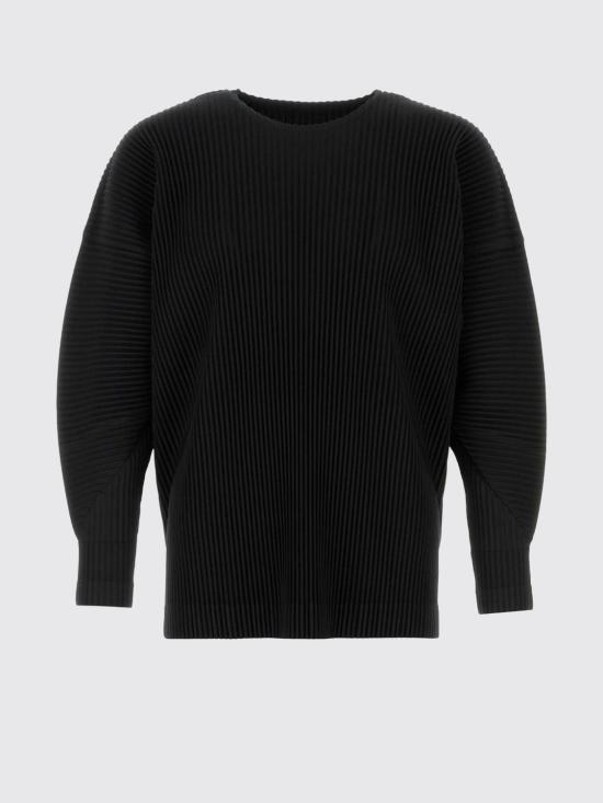26SS 옴므 플리세 이세이 미야케 긴팔 티셔츠 HP66JK01315 BLACK DOM - HOMME PLISSE' ISSEY MIYAKE