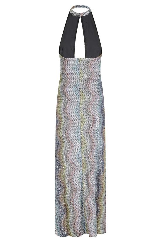  미소니 롱 원피스 미쏘니 카퍼도니 롱 드레스 멀티블루 옐로우 - MISSONI