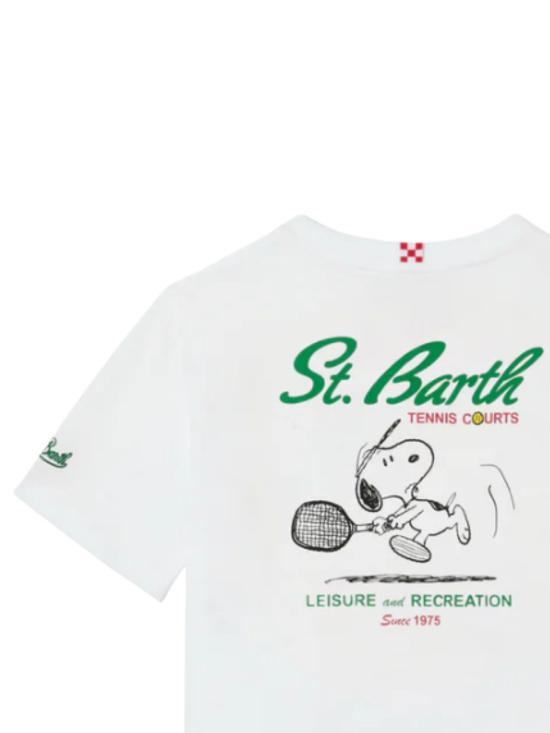 26SS [키즈] 세인트바쓰 티셔츠 PRL0001 02653L SNOOPY TENNIS COURT 01N - MC2 SAINT BARTH