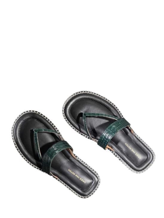 26SS 드리스 반 노튼 뮬/슬리퍼 2610217380598 DARK GREEN 613 - DRIES VAN NOTEN