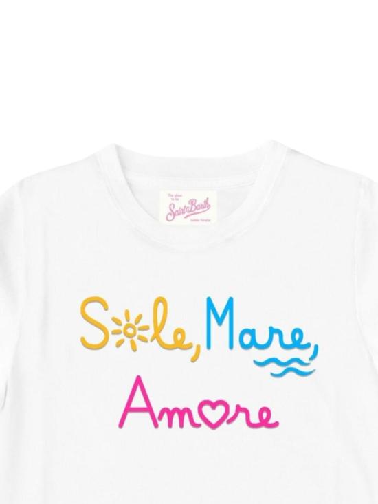 26SS [키즈] 세인트바쓰 티셔츠 ELLY001 04061L SOLE MARE AMORE 01N EMBROIDERED - MC2 SAINT BARTH