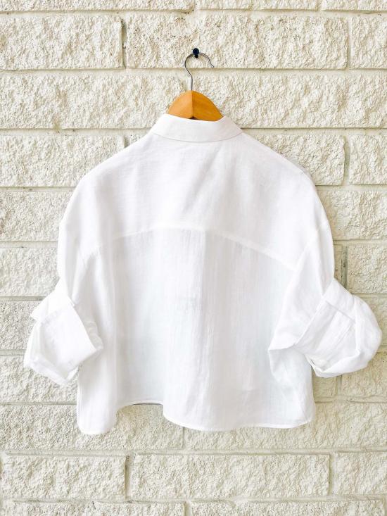  티더블유피 셔츠 Twp Next Ex 리넨 셔츠 화이트 - TWP