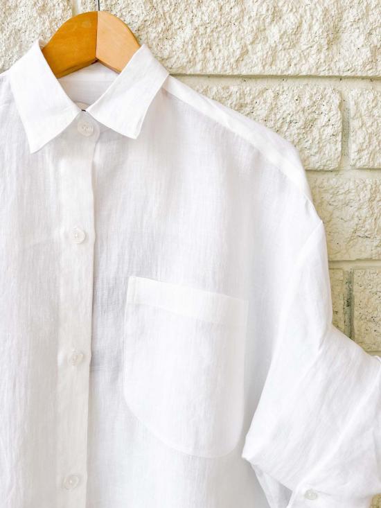  티더블유피 셔츠 Twp Next Ex 리넨 셔츠 화이트 - TWP