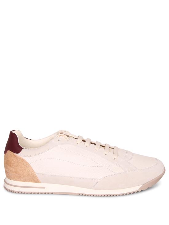 26SS 브루넬로 쿠치넬리 디어스킨 & 스웨이드 스니커즈 MZUKOKA348 CXM48 White