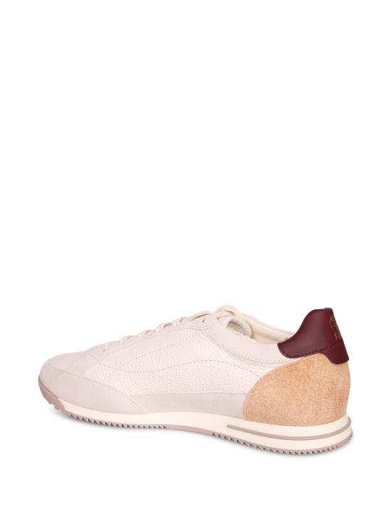 26SS 브루넬로 쿠치넬리 디어스킨 & 스웨이드 스니커즈 MZUKOKA348 CXM48 White - BRUNELLO CUCINELLI