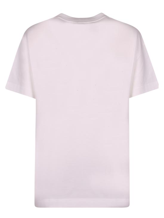 26SS 브루넬로 쿠치넬리 샤이니 탭 코튼 저지 티셔츠 M0T81EC710 C6159 White - BRUNELLO CUCINELLI