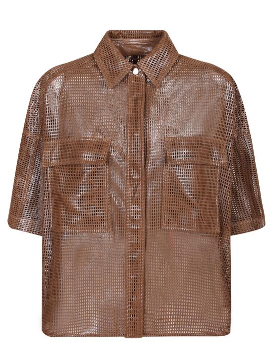 26SS 브루넬로 쿠치넬리 셔츠 MPSHY7956 C4275 Brown