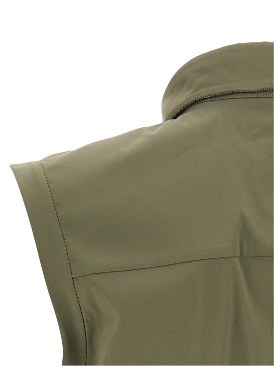 26SS 브루넬로 쿠치넬리 샤이니 트리밍 스트레치 코튼 포플린 슬리브리스 셔츠 M0091MA616C3066 - BRUNELLO CUCINELLI