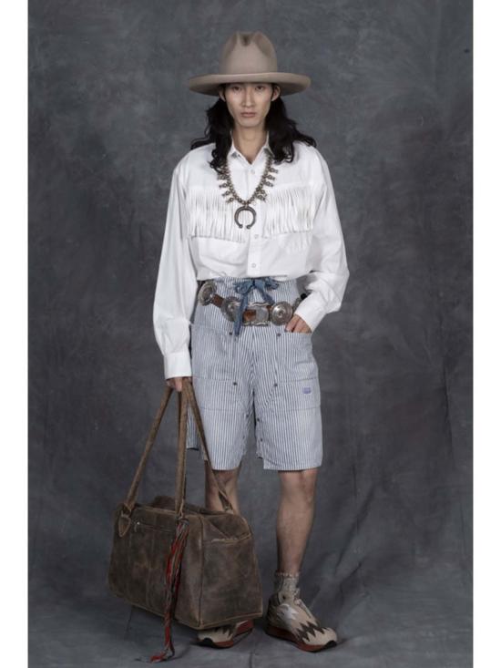  캐피탈 숏팬츠 Kapital 10oz Hickoree W Knee Easy Short Pants - KAPITAL