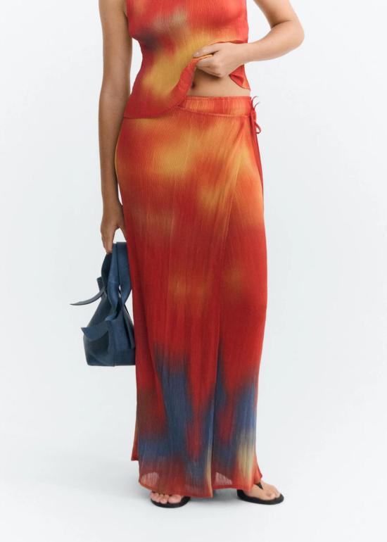  띵킹 뮤 스커트 씽킹 무 플라워즈 플리츠 폴린 - THINKING MU